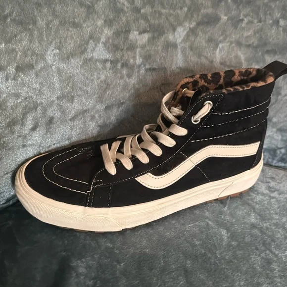 Vans Ultra Crush Leopard Lined Suede Skater High Tops Men’s 8.5 - Picture 4 of 13